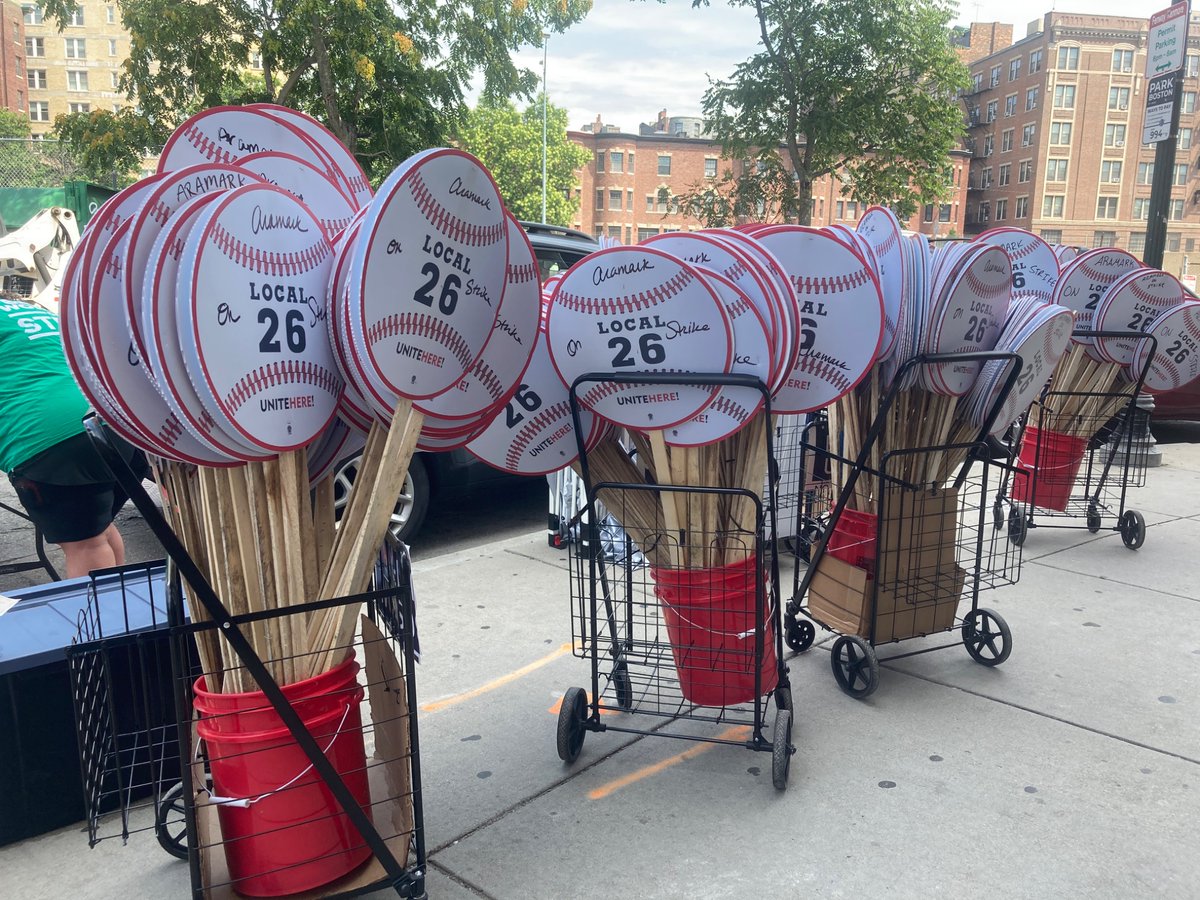 Workers at America's ballpark are getting ready to go ON STRIKE very soon, at noon!