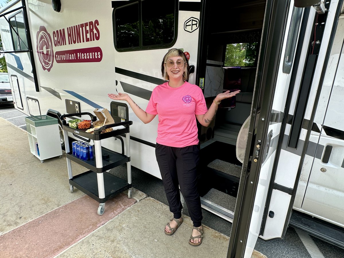 JSchool_CU's tweet image. Don&apos;t miss your chance to check out the Surveillant Pleasures &quot;Cam-Mobile&quot; RV lab in front of Richcraft Hall today until 1 p.m. This is a project of our @stéfymcknight and research colleague Julia Chan of Cam Hunters exploring how pleasure can subvert surveillance logics.
