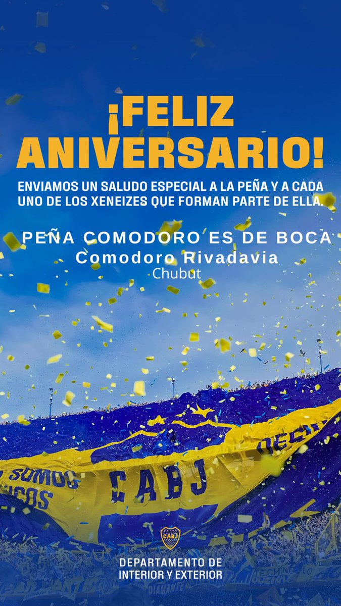 Hoy cumplimos 31 años!
Se vienen grandes sorpresas! Vamos Boca ! Vamos Comodoro!