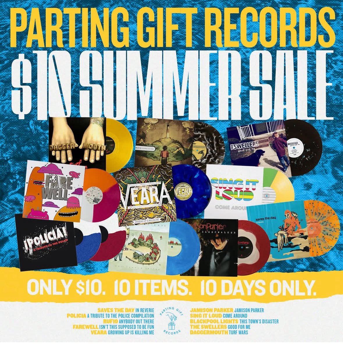 Big summer sale 

partinggiftrecords.com