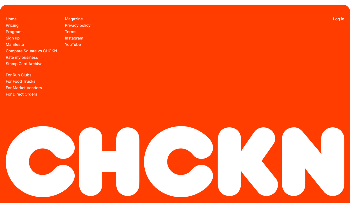 CHCKN ↓

footer.design/sites/chckn