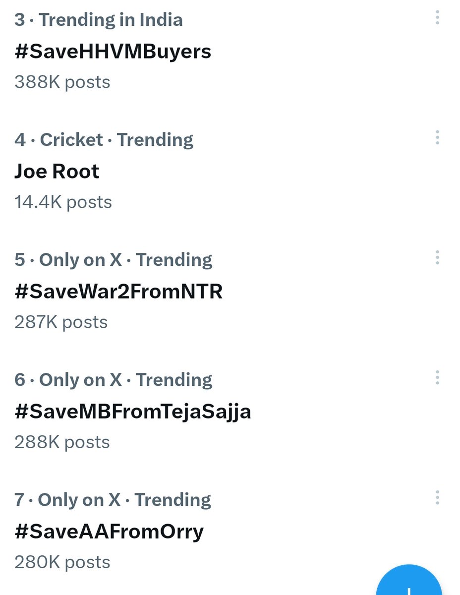 LetsOTTWorld's tweet image. 𝐓𝐚𝐠 𝐖𝐚𝐫 𝐢𝐧 𝐓𝐨𝐥𝐥𝐲𝐰𝐨𝐨𝐝
#SaveHHVMBuyers
#SaveWar2FromNTR
#SaveMBFromTejaSajja
#SaveAAFromOrry