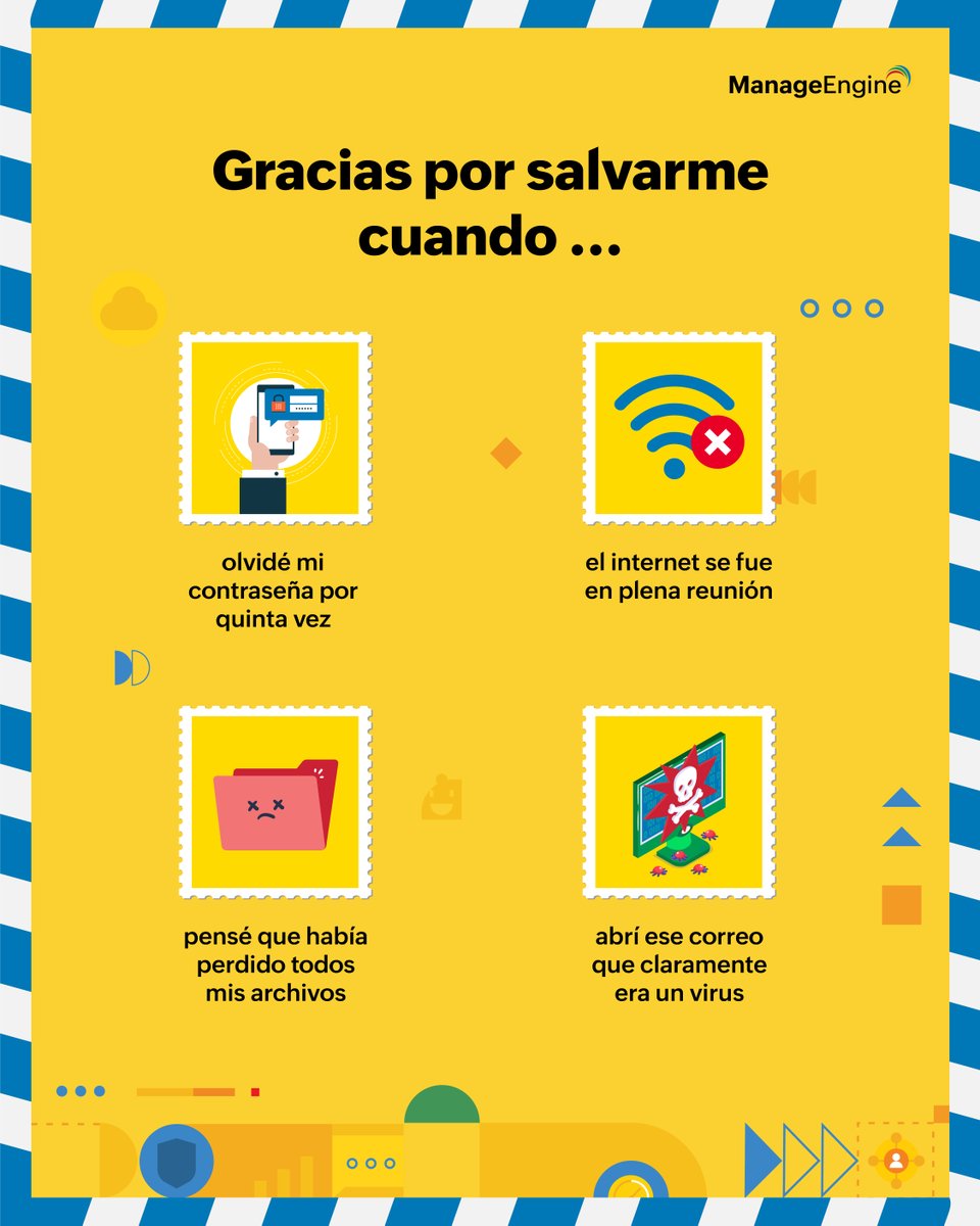 ManageEngineLA's tweet image. 🎉 ¡En #ManageEngineLATAM celebramos a los verdaderos héroes del backstage! 💻🔧 Este #DíaDelSysAdmin rendimos homenaje a quienes lo mantienen todo funcionando, incluso cuando nadie lo nota. ¡Gracias por ser los guardianes TI! 🙌 Psst… deja esta notita a tu #SysAdmin favorito.