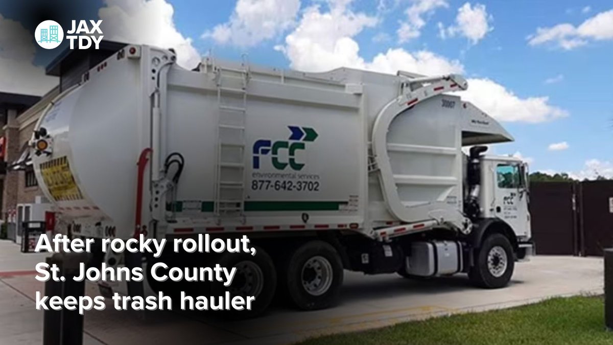 JAXTDY's tweet image. St. Johns County is going to keep its trash hauler after all. | Jacksonville Today buff.ly/APVvg3j