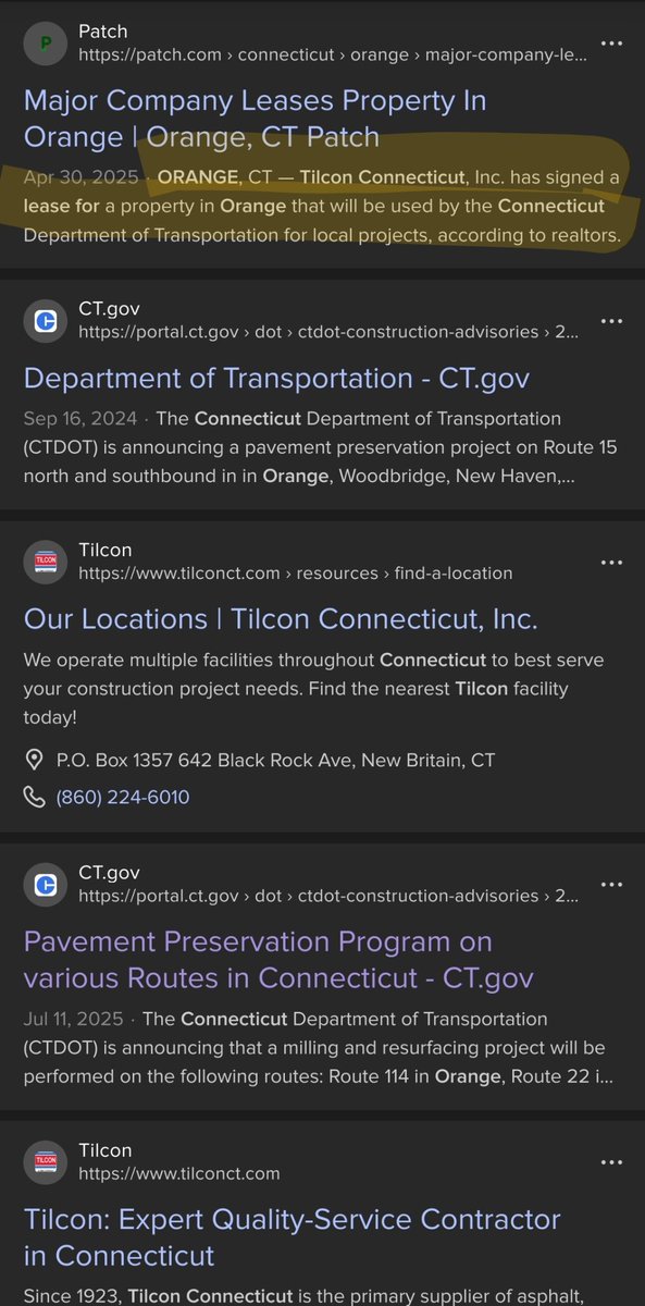 In an unusual move, Tilcon CT (a wholly owned subsidiary of global cement/construction giant CRH plc, which owns Oldcastle &amp; many other regional &amp; international quarries &amp; brands) rented a building FOR the #Connecticut DOT.

 Tilcon is major CT DOT highway contractor &amp; lobbyist.