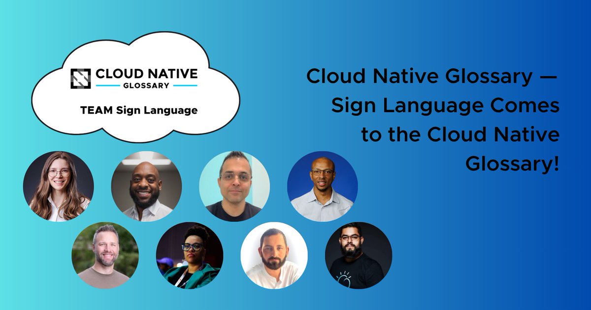 🌍 The #CloudNative Glossary just got more inclusive—now with Sign Language!

📷 Thanks to a global community effort, we're making key concepts more accessible to Deaf and hard-of-hearing technologists.  📷cncf.io/blog/2025/07/2… 

#OSS #Accessibility #Inclusion