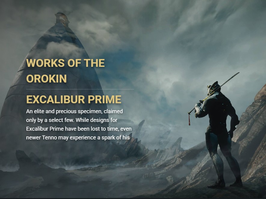 Pupsker's tweet image. Rent a Excalibur Prime will pop off end of year in Warframe!