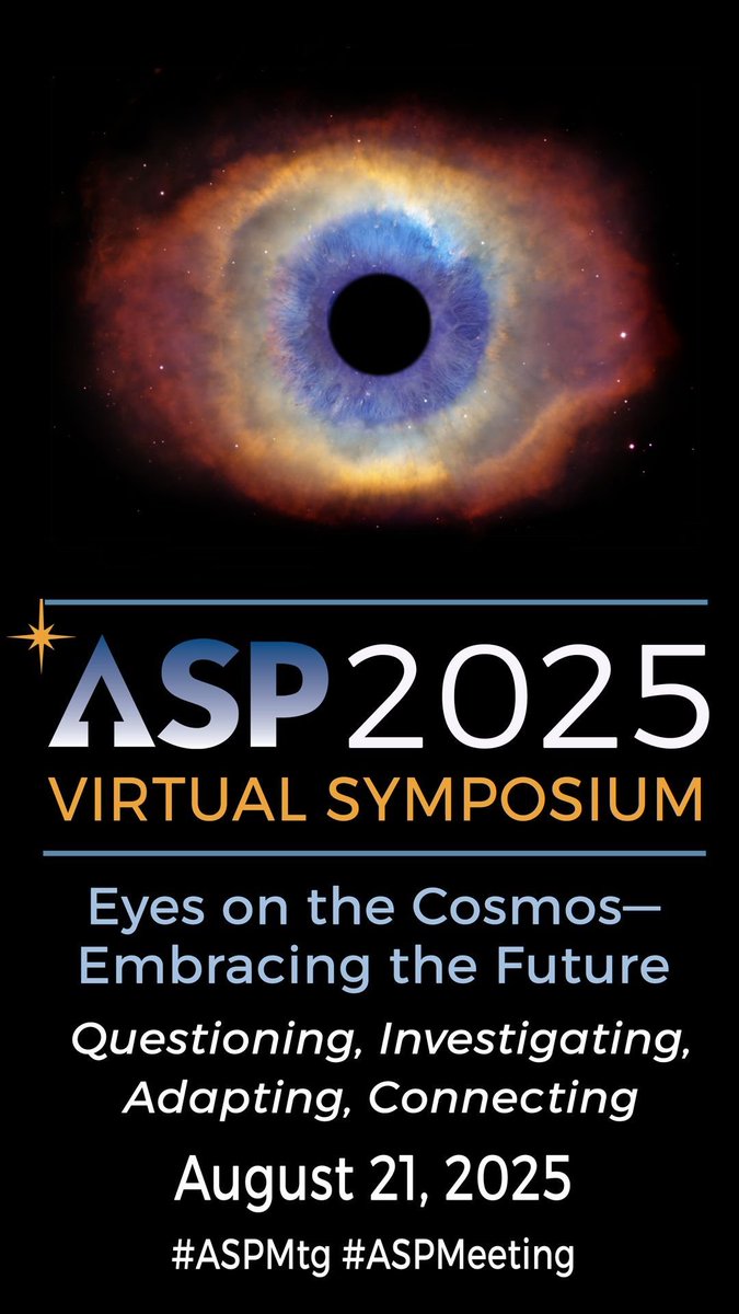 🚨The #ASP2025 panel lineup is LIVE!
Meet the 16 leaders in #astronomy that will explore the #BigQuestions remaining to investigate.

🎓 4 themes. 🧠 Bold ideas. 💥 Unmissable insights.

👀 See who’s speaking + register TODAY!
🔗 bit.ly/43ZMS3T
#Astronomy #SciComm #STEM