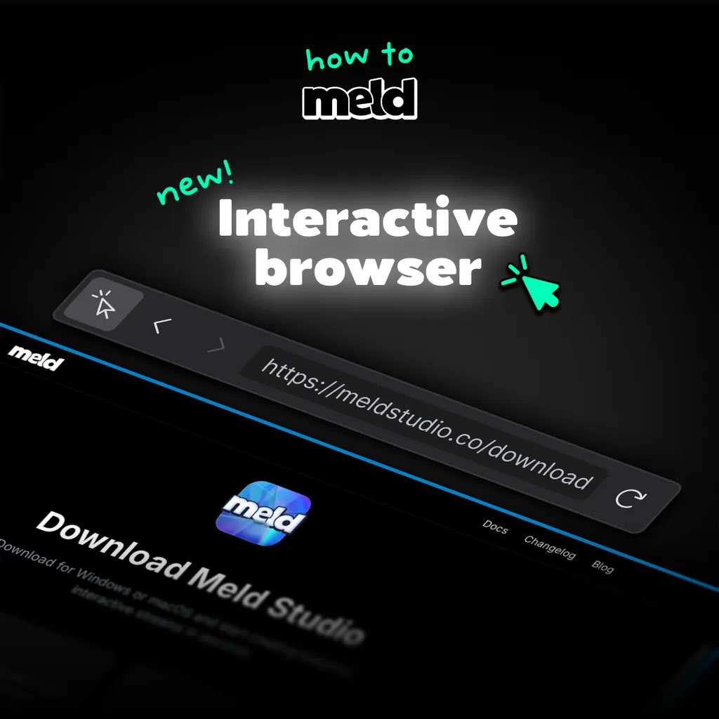 StreamWithMeld's tweet image. Streamers you can now interact with your browser layers in real time straight from your studio!
Scroll, click, and type directly in your canvas no plug ins needed.