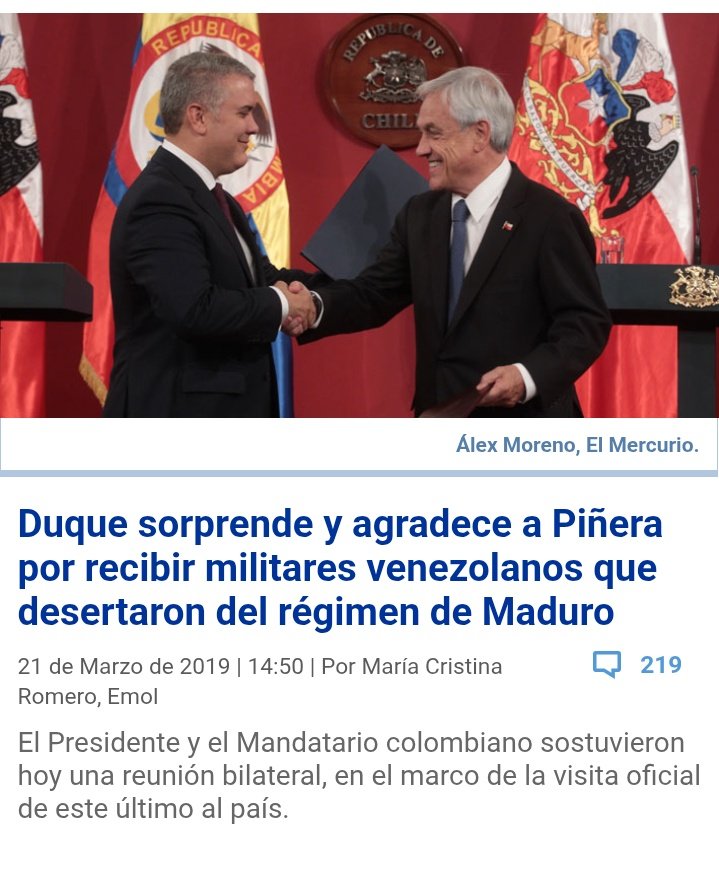 Se acuerdan cuando Sebastián Piñera les dio refugio a los militares desertores Venezolanos? 🤦‍♂️👇