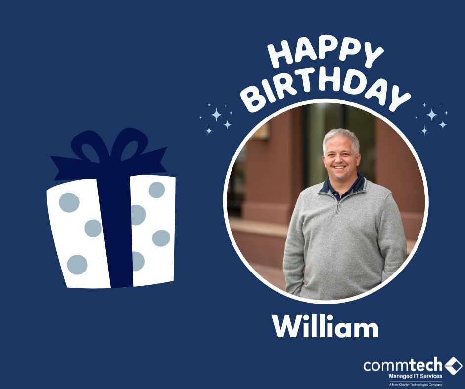 CommTechIT's tweet image. Happy Birthday, William! Wishing you the happiest of birthdays and a well-deserved vacation. 🥳🌴