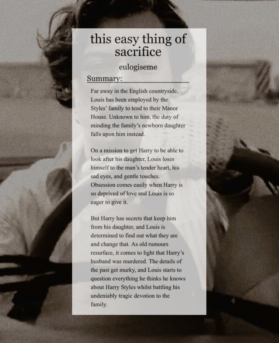 eulogisemeao3's tweet image. this easy thing of sacrifice
⋆☾⋆ tags and summary
yours, july 31st.
my ao3: archiveofourown.org/users/eulogise…