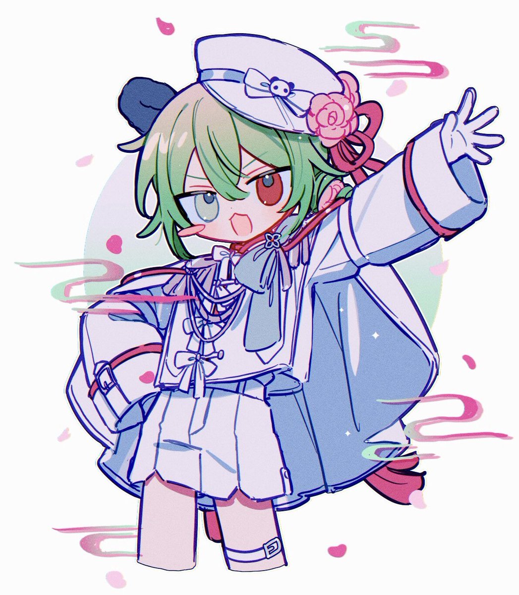 osakana_forever's tweet image. OC！衣装デザイン👉りにゃんさん #GhostCradle__  です🐼🤍𝑮𝑶𝑫