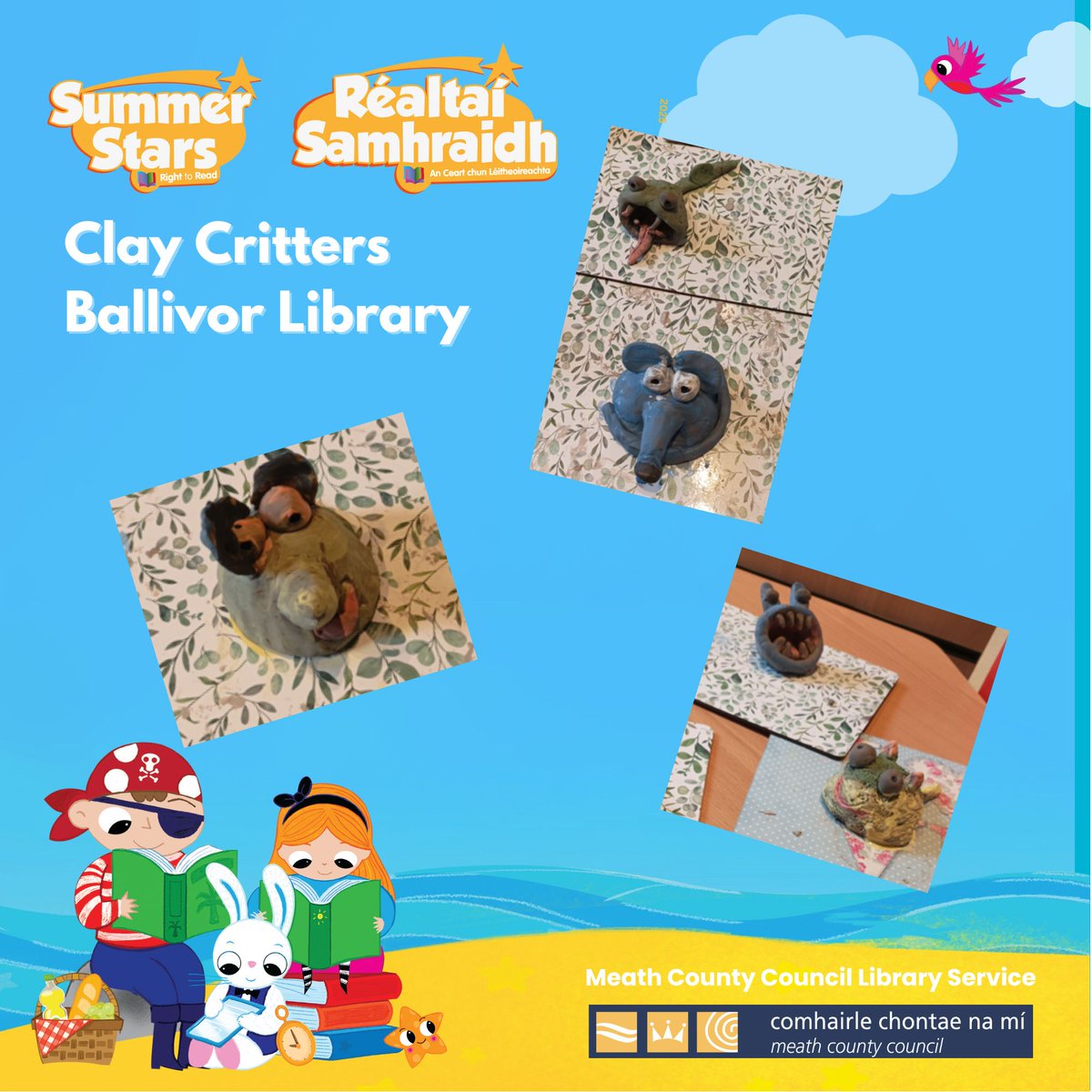 Just some of the Clay Critters and Monsters made at Ballivor Library this week at one of our Summer Stars events. See our website at meathlibraries.ie for all the great events coming in August #summerstars