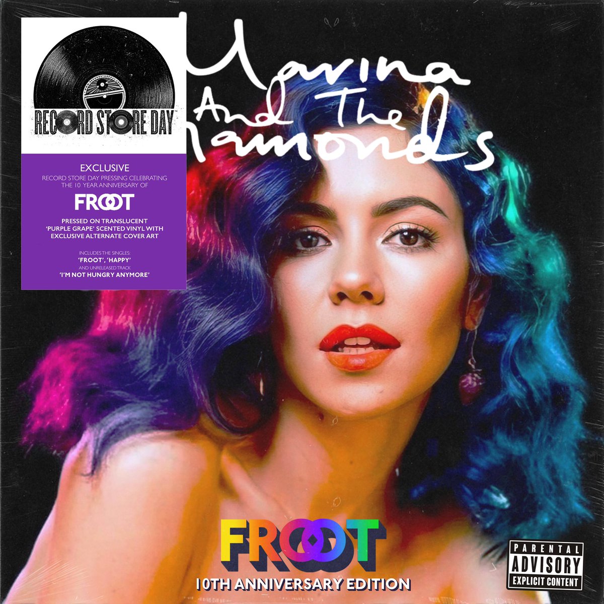 tom_xcx's tweet image. FROOT (10th Anniversary Edition) - @MarinaDiamandis
✦ Concept Artworks & Vinyl Concepts by Me.
#FROOT #Marina #froot10thanniversary #Vinyl #AlbumArtwork #Concept #GraphicDesign #MarinaAndTheDiamonds #fakemood