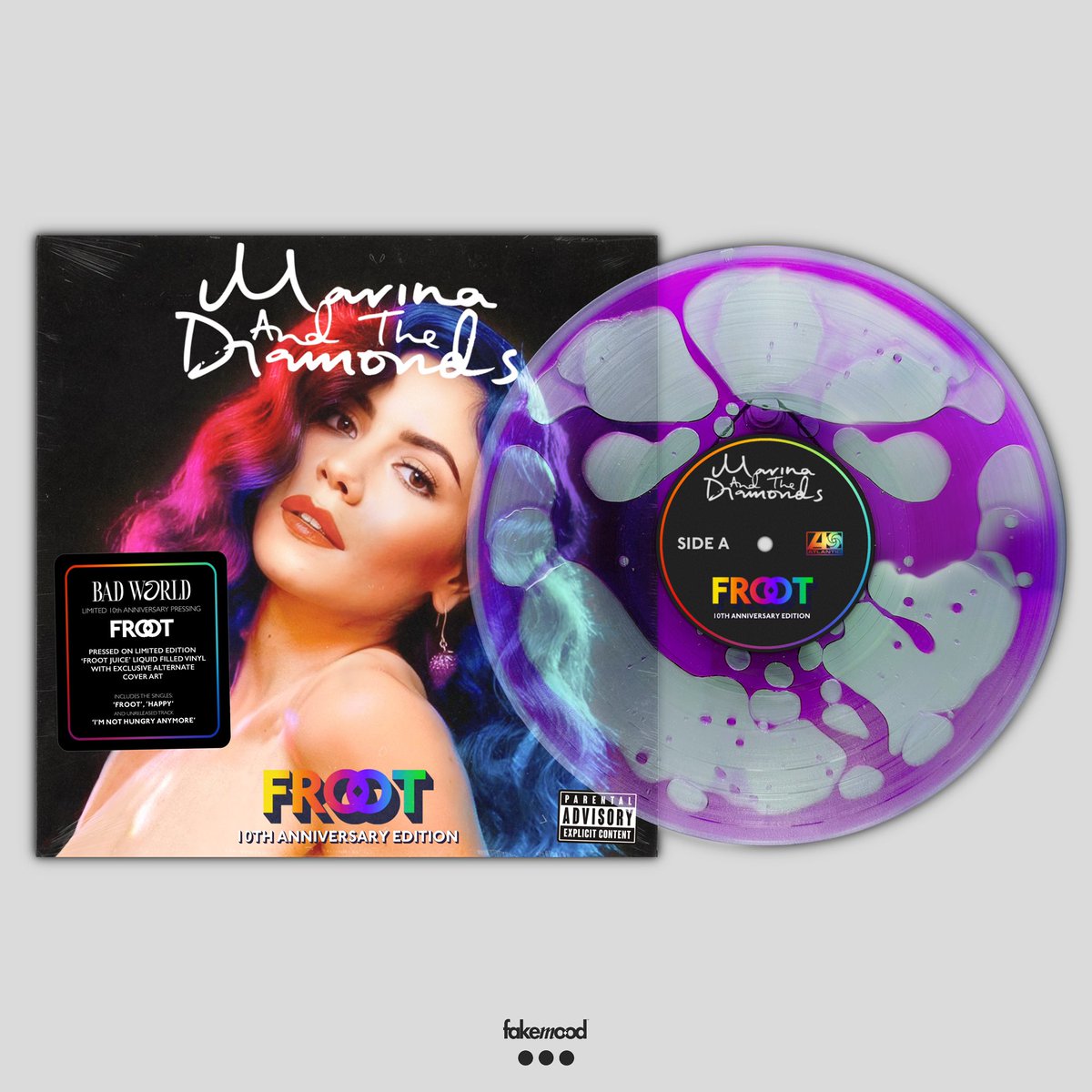 tom_xcx's tweet image. FROOT (10th Anniversary Edition) - @MarinaDiamandis
✦ Concept Artworks & Vinyl Concepts by Me.
#FROOT #Marina #froot10thanniversary #Vinyl #AlbumArtwork #Concept #GraphicDesign #MarinaAndTheDiamonds #fakemood