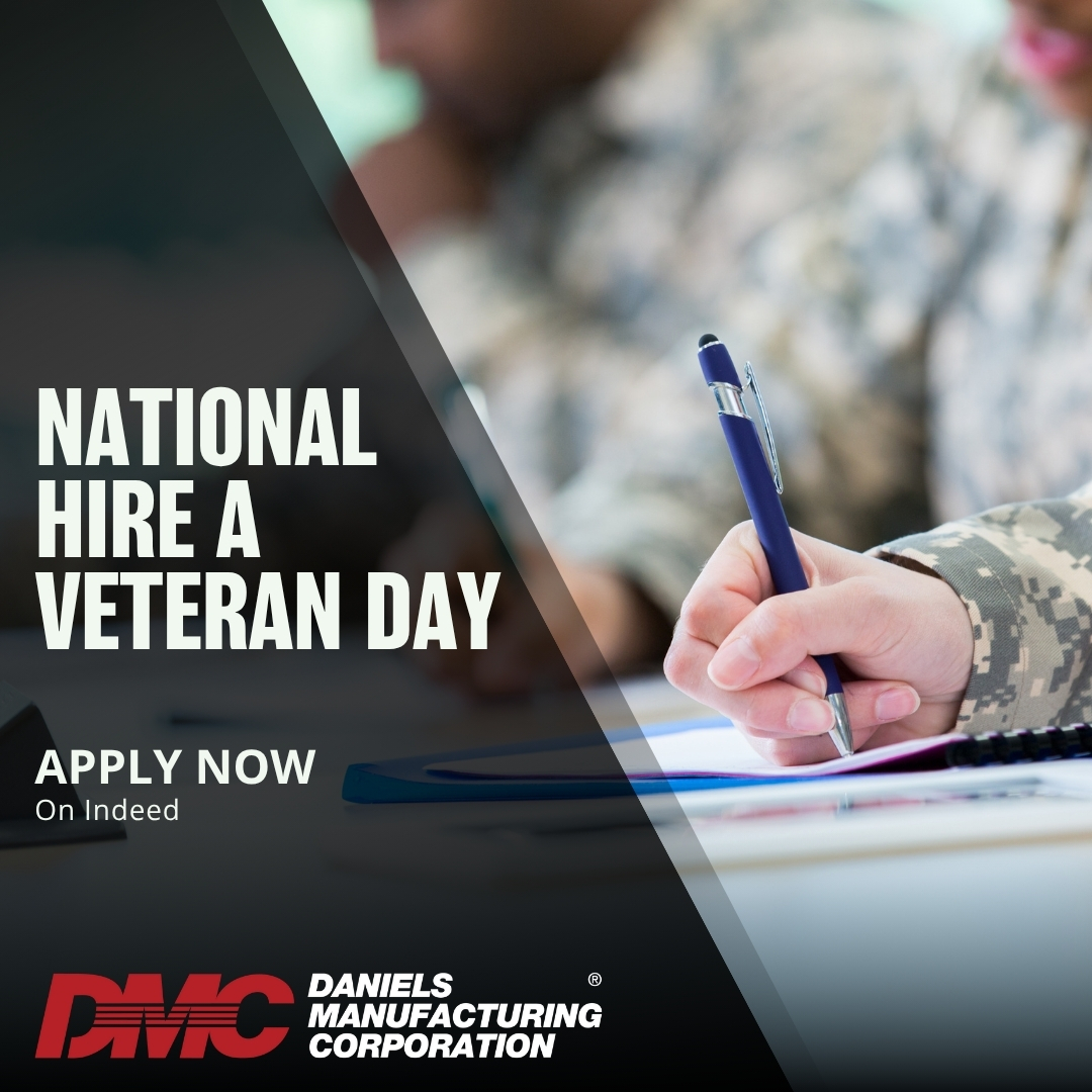 dmctools's tweet image. Today we recognize the incredible value veterans bring to the workplace through their experience, work ethic, and leadership.
👨🔧 Did you know....Veterans make up 10% of the DMC team!?
Join our team: ow.ly/s9iz50Wvf9V