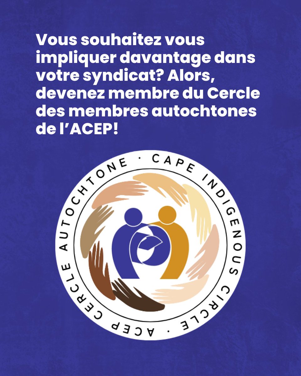 Le Cercle des membres autochtones est un nouveau caucus d’équité créé par et pour les membres de l’ACEP. Il est ouvert aux membres autochtones ainsi qu’à nos allié·es. Pour joindre le caucus ou si vous souhaitez participer à notre événement en sept. : docs.google.com/forms/d/e/1FAI…