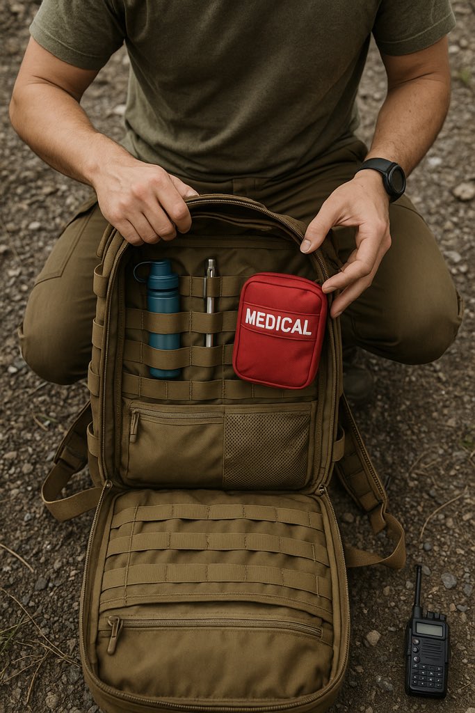 AKmaxcn's tweet image. Your backpack isn’t just packed — it’s planned.
Every pouch, clip, and loop follows a system. Hydration left, med kit right. Heavy gear close to the spine. Fast-access items up front.
It’s not OCD — it’s survival logic.
#TacticalPacking #ModularGear #SurvivalMindset