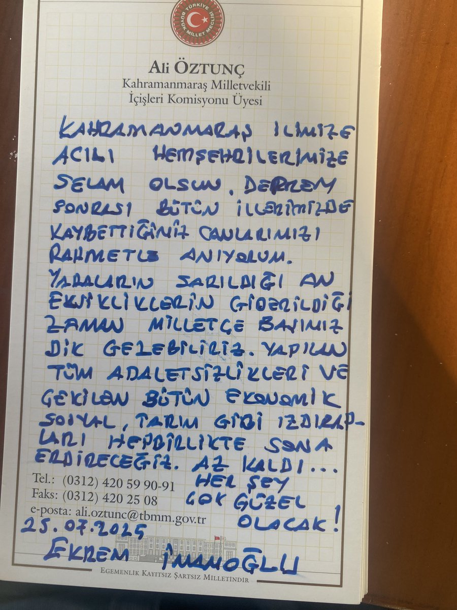 Ali_Oztunc's tweet image. Bugün Silivri Cezaevindeydim. Tutuklu belediye başkanlarımız ve arkadaşlarımızı ziyaret ettim. İstanbul Büyükşehir Belediye Başkanımız, Cumhurbaşkanı adayımız Ekrem İmamoğlu ve Adana Büyükşehir Belediye başkanımız Zeydan Karalar’ın tüm Kahramanmaraşlı hemşehrilerimize selamları…