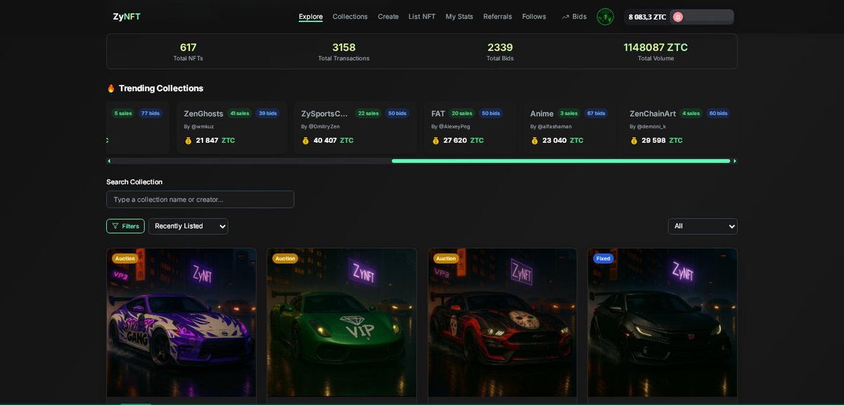 🎉ZyNFT is just getting started, and we’ve already hit  1,000,000+ in trading volume!

We’re still in beta.
The marketplace is still taking shape.
And already, a million has moved through our smart contracts. 🦾
This isn’t just a number — it’s a signal we’re on the right path.🔥