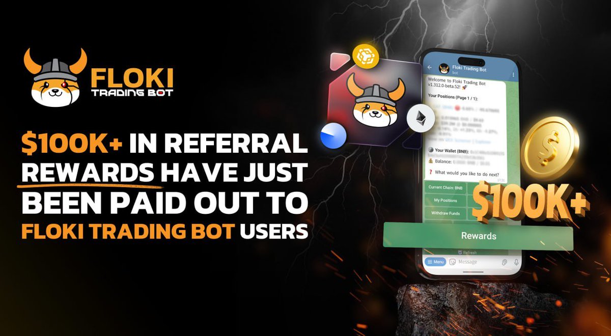 flokitradingbot's tweet image. $100K+ in Referral Rewards Have Just Been Paid Out to Floki Trading Bot Users

Your rewards have been AIRDROPPED to your trading bot wallet or to your linked reward wallet if you've set one up.

Rewards have been distributed across @base, @BNBChain, and @ethereum.

We're also…