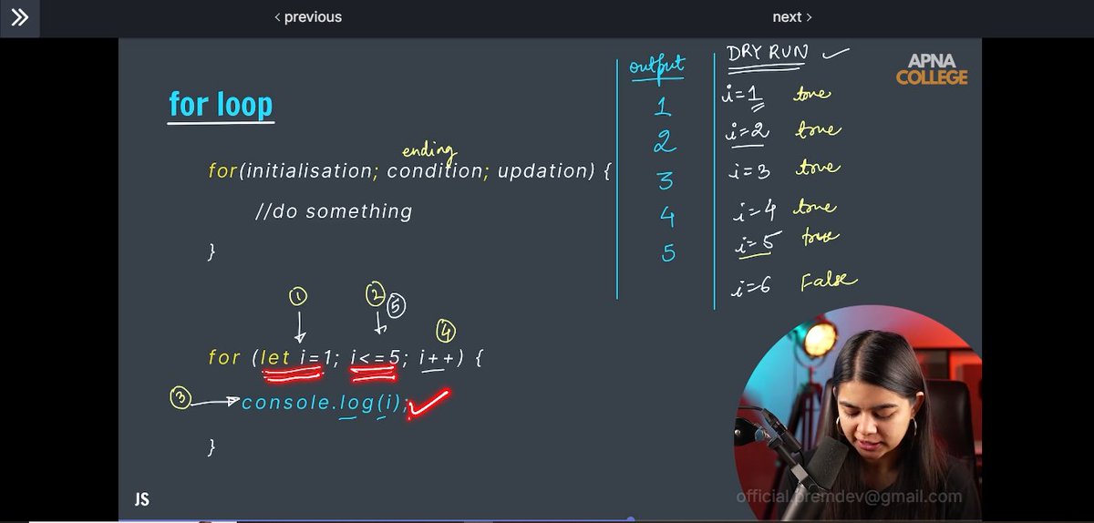 Anikeytrajput's tweet image. Today I learn about loop and for loop✅
and Print odd number (1 to 15), Print even number (2 to 10)✅
Day 33 of #100dayscoding🚀
#letsconnect #CONNECT