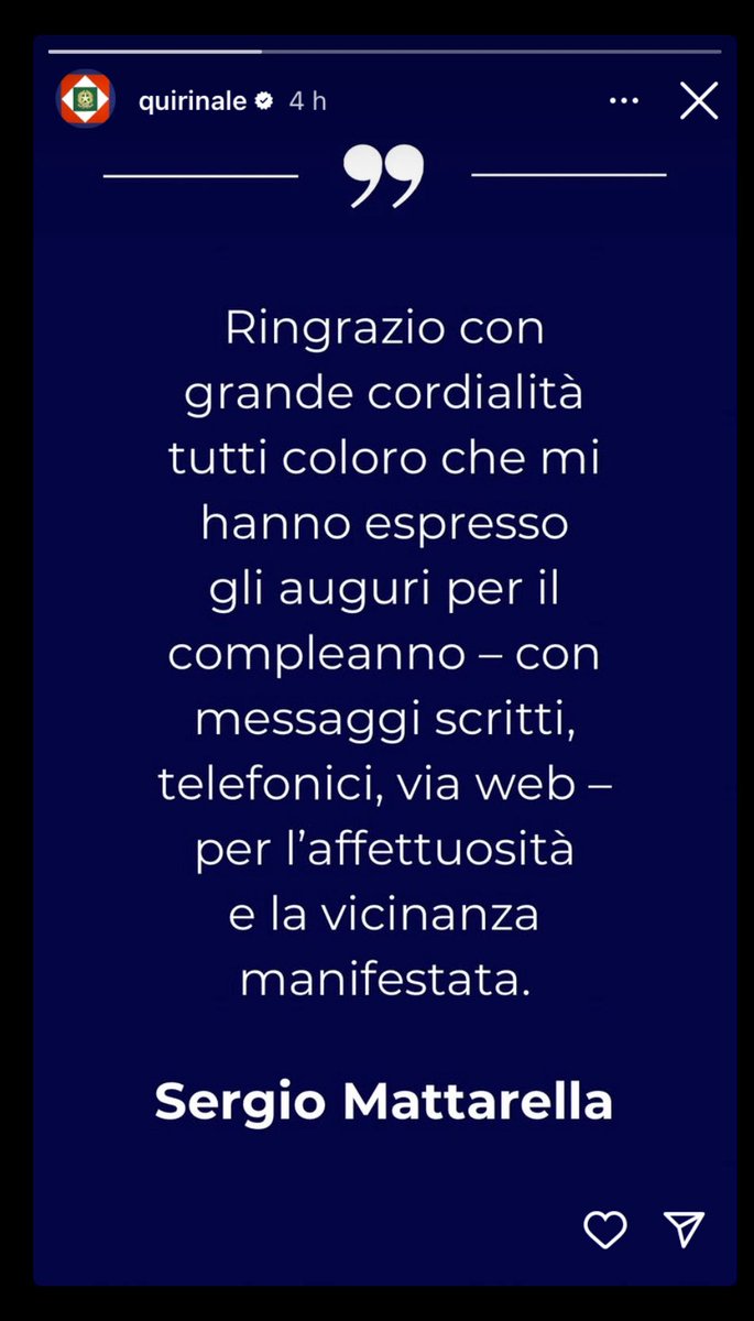 lucianoghelfi's tweet image. Sui social il grazie di #Mattarella per gli auguri di compleanno ricevuti