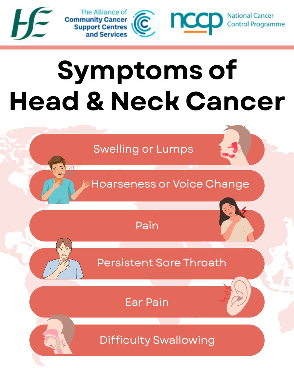 📅 July 27 is World Head &amp; Neck Cancer Day
These cancers affect over 700 people in Ireland annually. Report concerning symptoms to your GP.
Community cancer support centres provide free services for those affected by cancer.
Read more here: ihns.ie