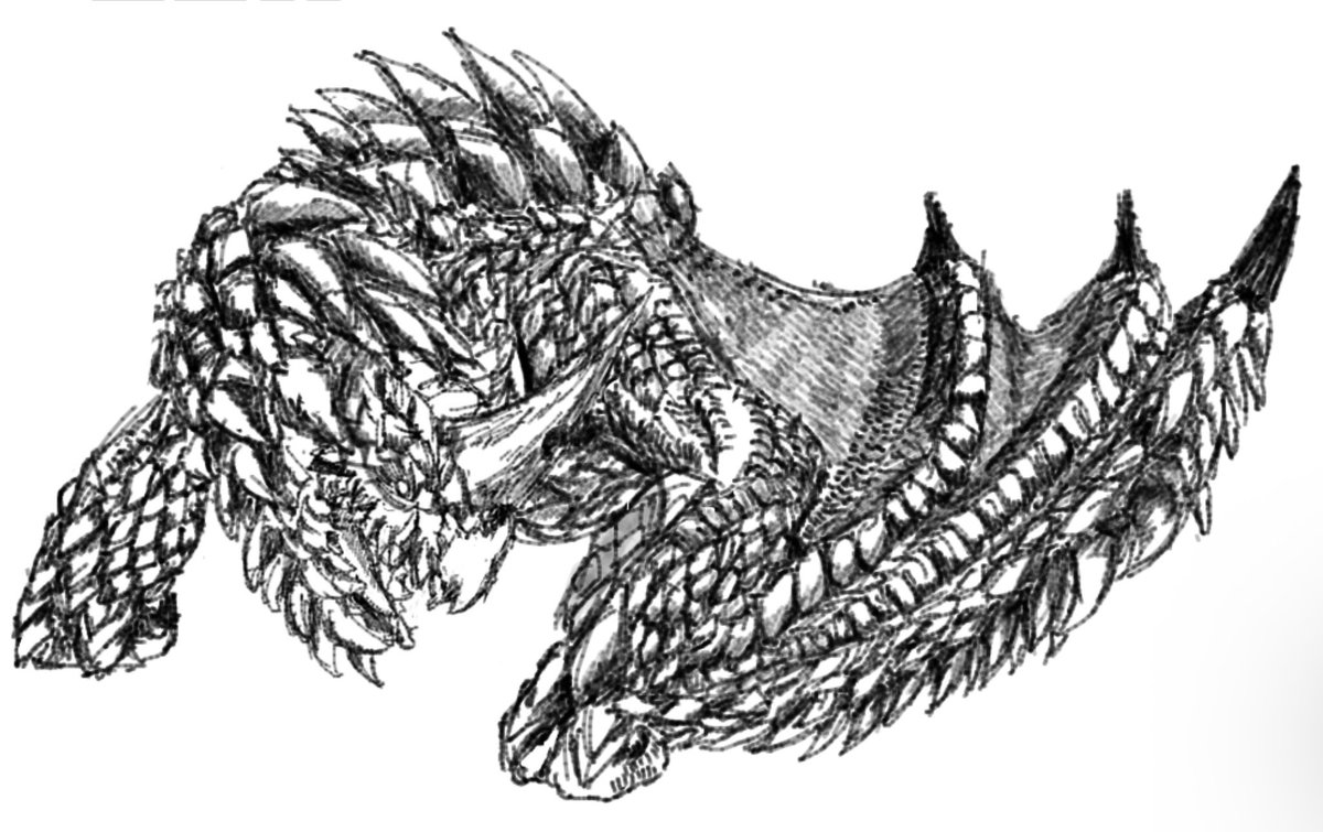 tiknreg's tweet image. 絵チャで描いたセルレギオス。
鱗多すぎて絵チャで描くには難すぎるw