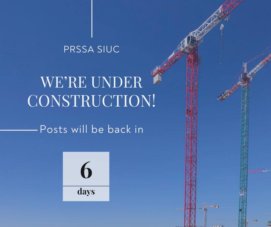 ‼️ CAUTION: We’re preparing for the upcoming semester. Look out for changes in the next couple of days as we get ready👀

Our regular posting will begin in 6 days. 
 
Be sure that you’re connected with us on all other platforms. linktr.ee/SIUPRSSA