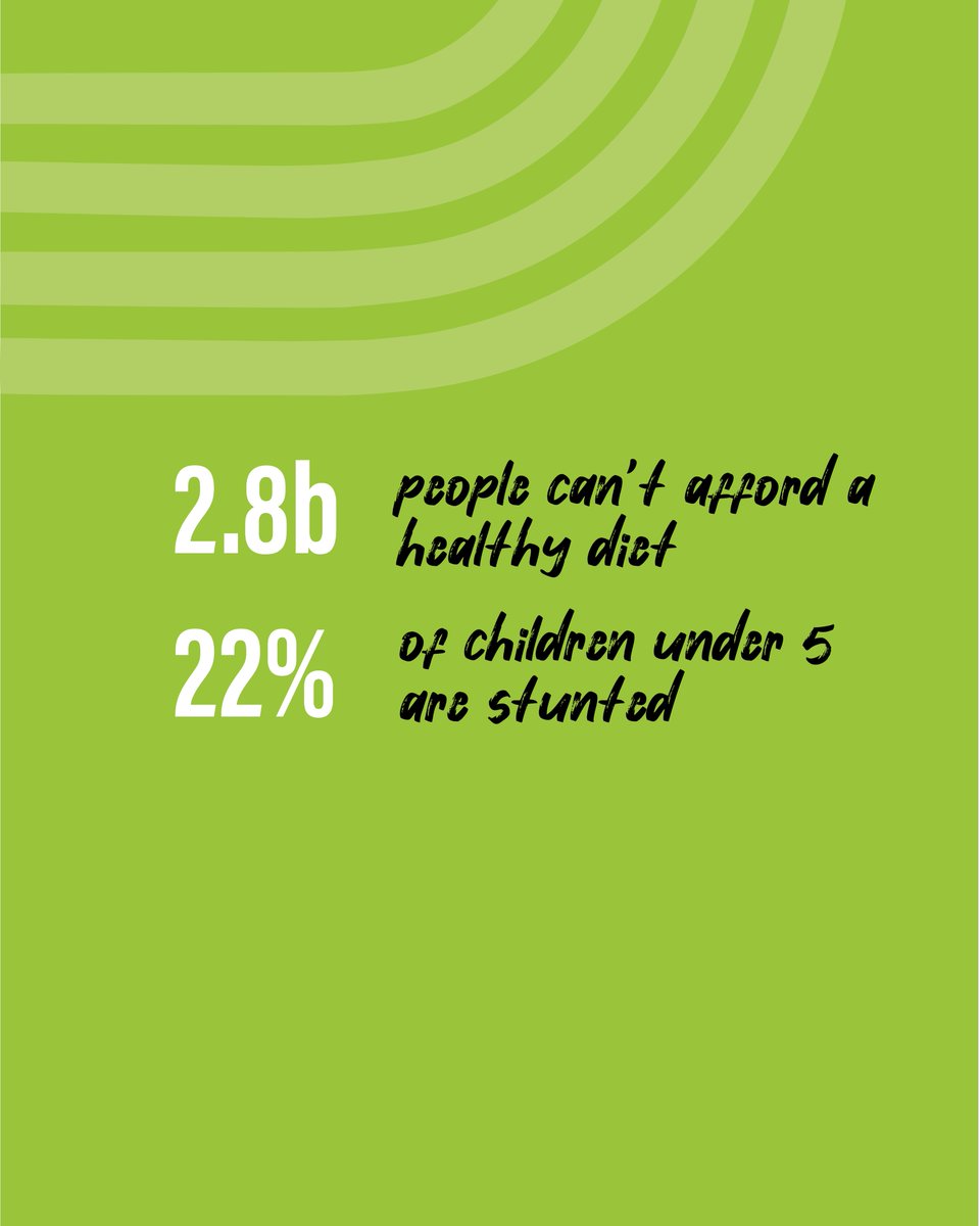 2.8 billion people (35% of us) can’t afford a healthy diet, and 22% of children under 5 are stunted.

Food insecurity pushes kids from farms into labour, not classrooms.

More than a report, <a href="/FAO/">Food and Agriculture Organization</a> has unveiled a call for multisectoral action: fao.org/publications/f…