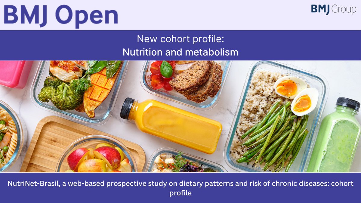 BMJ_Open's tweet image. NutriNet-Brasil, a web-based prospective study on dietary patterns and risk of chronic diseases
Read this new cohort profile of over 88,000 participants in Brazil: doi.org/10.1136/bmjope…