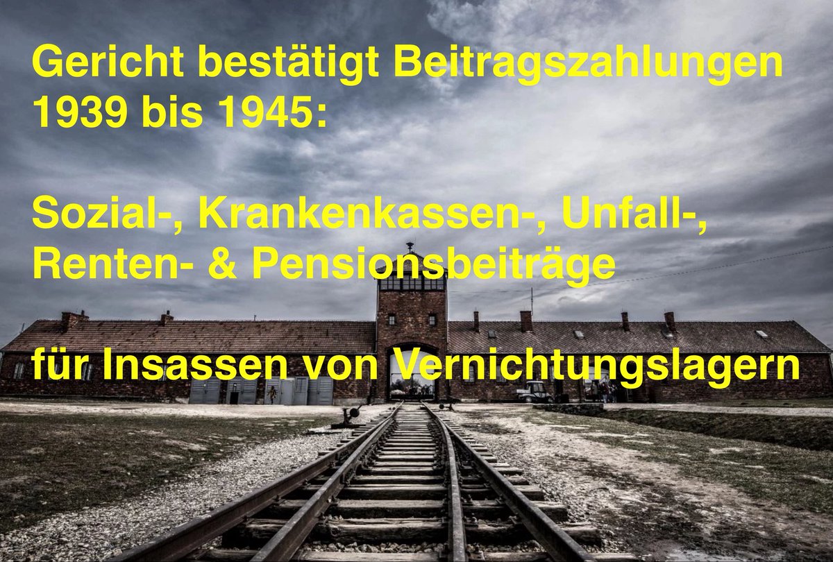 NicoFvL2's tweet image. K Z - I N S A S S E N S O Z I A L V E R S I C H E R T⁉️
💢 In einem Nachkriegsprozeß, den ein jüdischer ehemaliger KZ‑Häftling wegen eines in seiner Haftzeit erlittenen Unfalls zwecks „Zahlung einer Unfallrente“ angestrengt hatte, wurde anhand von Originaldokumenten…