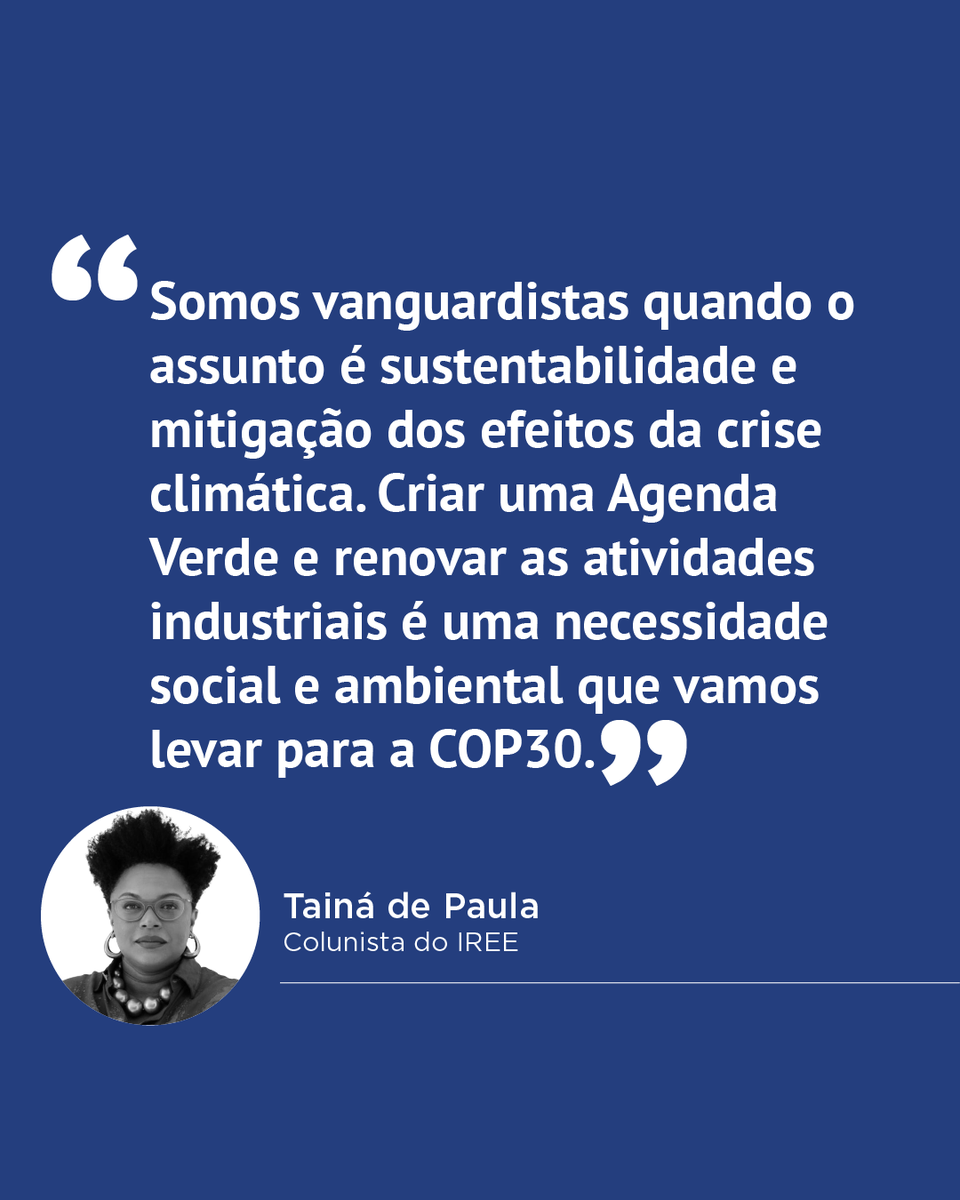 IREE (@ireebr) on Twitter photo A Secretária Municipal de Meio Ambiente e Clima do Rio de Janeiro, <a href="/tainadepaularj/">Tainá de Paula</a>, destaca a importância do protagonismo do Brasil na COP30 e compartilha experiências locais de desafios e soluções ambientais que devem ser levadas à Conferência do Clima. Leia em A Secretária Municipal de Meio Ambiente e Clima do Rio de Janeiro, <a href="/tainadepaularj/">Tainá de Paula</a>, destaca a importância do protagonismo do Brasil na COP30 e compartilha experiências locais de desafios e soluções ambientais que devem ser levadas à Conferência do Clima. Leia em