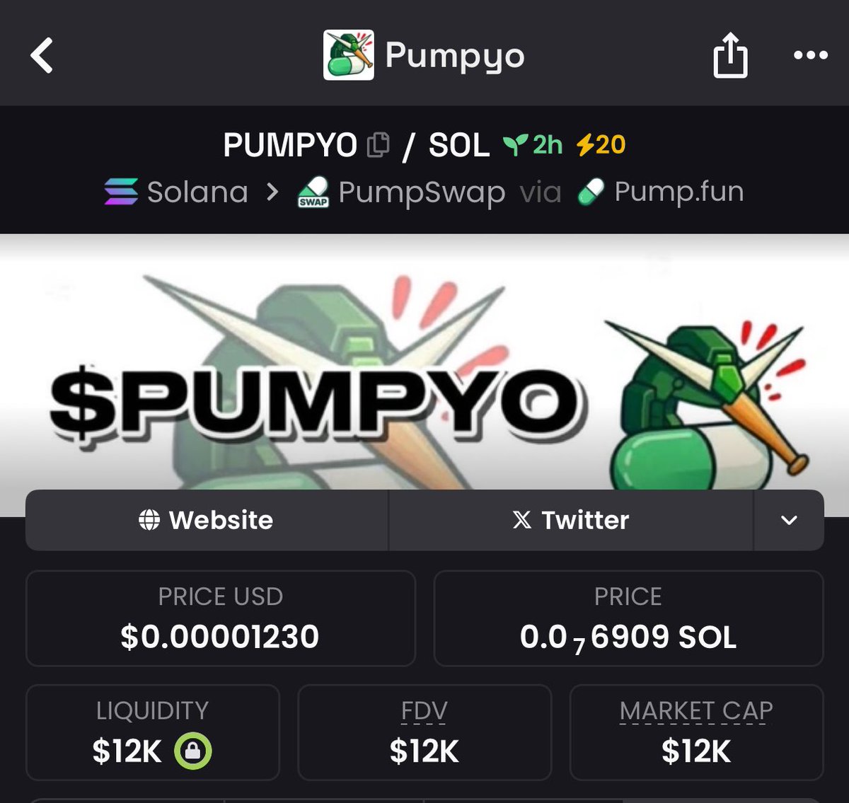 Agu_Cryptt's tweet image. $pumpyo is good derive to $Bonkyo
We need volume on pump Tokens fr
78bSLYbkqmTpJoCGxC96EP66DHaw2KvDvnXSCVYJpump
