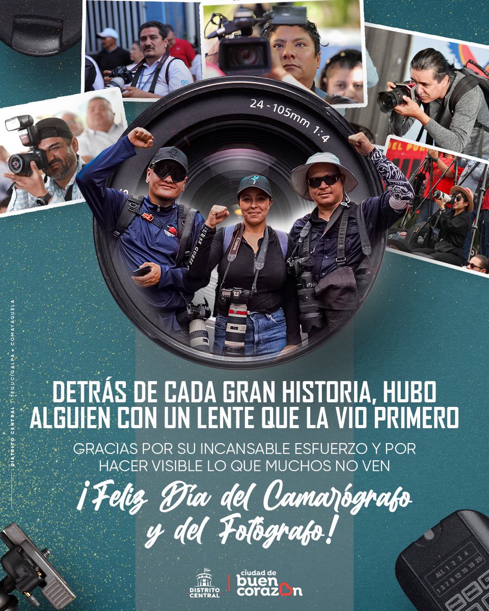 JorgeAldanaB's tweet image. Este día quiero felicitar a todo el gremio de fotógrafos y camarógrafos, que a diario nos cuentan y relatan las historias y a través de su lente.📸 📹
🙋🏻♀👨🏽💻Hombres y mujeres, que, con mucho esfuerzo, dedicación y talento, hacen visible lo que de otra manera, no podría verse.…