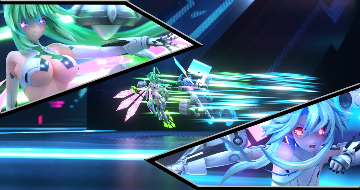 BraveDragonWolf's tweet image. 🔥🔥💥💚Vs🤍💥🔥🔥

#HyperdimensionNeptunia #Neptunia #Blender3d