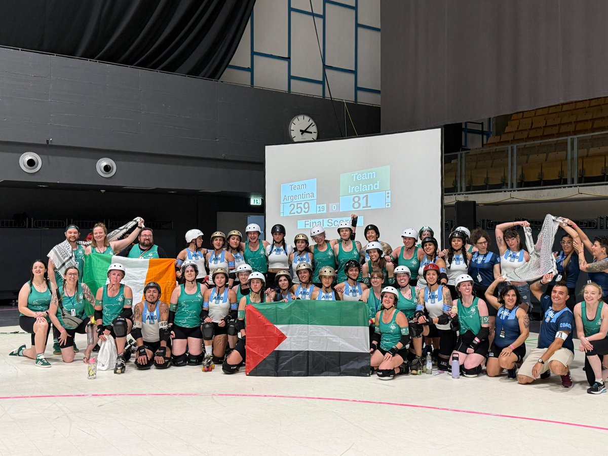 Felicitaciones a la selección de #rollerderbyargentina por el sexto puesto en el <a href="/derbyworldcup/">RollerDerby WorldCup</a> de Innsbruck 2025.
Gracias a <a href="/TeamIrelandRD/">Ireland Roller Derby</a>