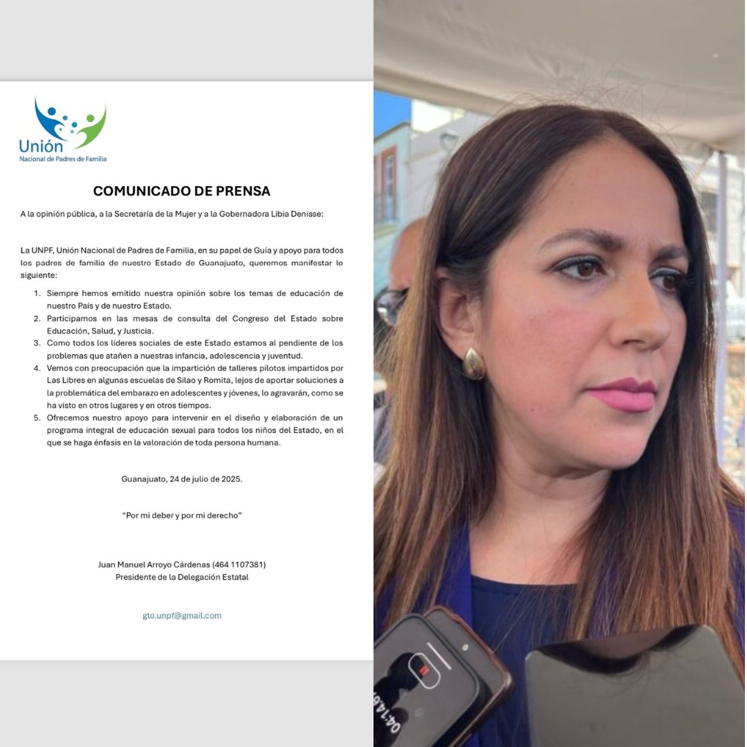 ¡PADRES DE FAMILIA LE EXIGEN A LA GOBERNADORA QUE NO IMPLEMENTE EL ABORTO EN LAS ESCUELAS DE GUANAJUATO!
