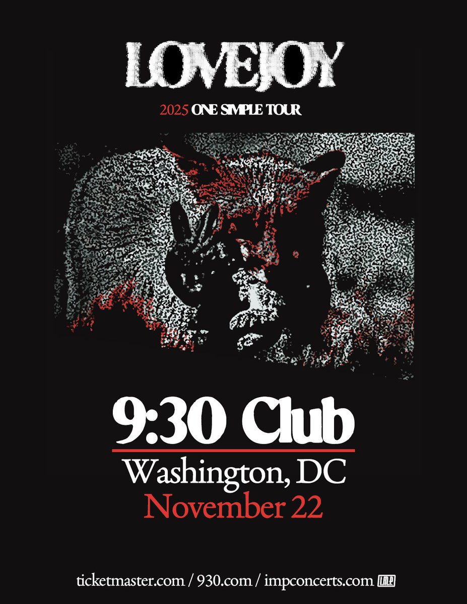 930Club's tweet image. ‼️LOW TICKET WARNING‼️ 11/22, @lovejoy
🎟️: hive.co/l/lovejoy930