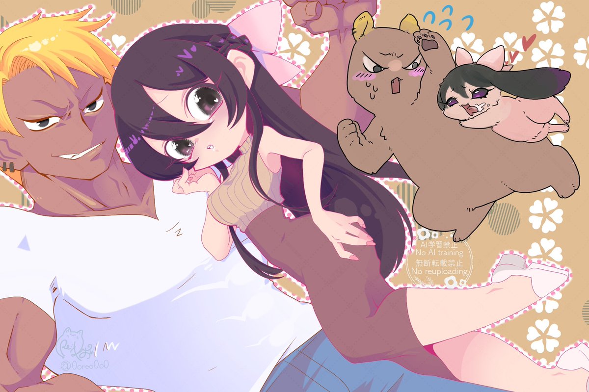 #クマウサ1巻感想
 #クマとウサギは友達ではいられない 
え…待って完全に描き下ろし過ぎて買わないの損でしかない
2人が可愛〜‼️全人類読んで欲しい
お誕生日回好きすぎて動物園の敷石になりたい*ˊᵕˋ*熊坂くん（中学）可愛すぎるのでもっと掘り下げて欲しいんですが兎沢さん弟くん回も早く見たいです