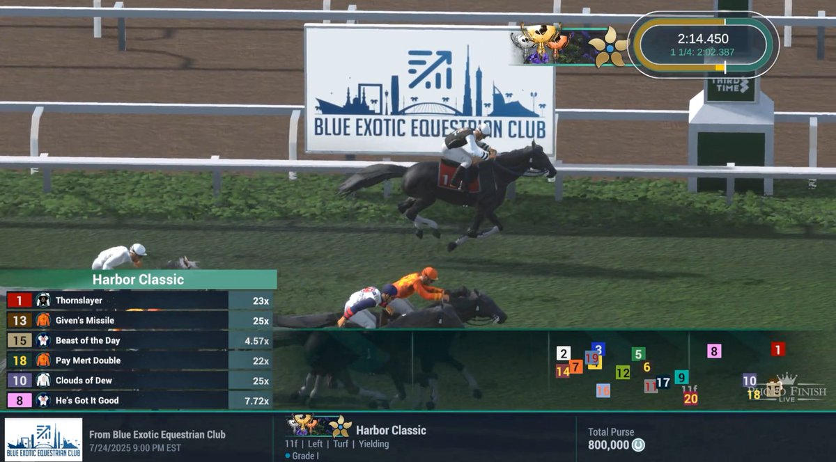 ValkyrieRacer's tweet image. It was down to the wire but Thornslayer managed to pull of the win last night in the Harbor Classic. That makes 3 Major championship winners for Valkyrie Racing! Love this game! @photofinishgame I'll keep building out my LT empire... having started from the bottom, this is what I…
