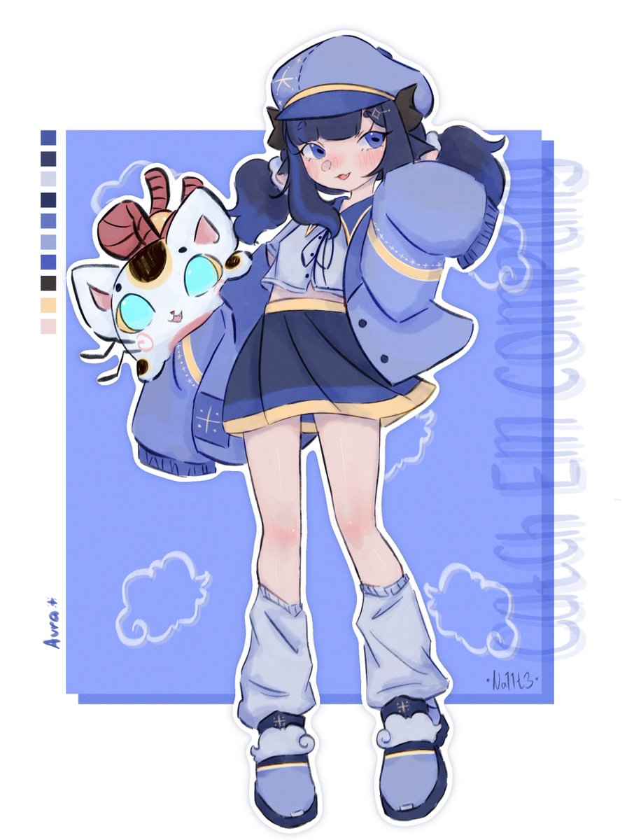 CatchEmCompany's tweet photo. In Catch Em Company, you'll pick from a variety of characters with unique personalities and different starting alignments. Your decisions will reshape them!

Here's the first: Aura!

Despite her innocent appearance, she starts with a bit of an evil alignment😈 #gamedev #Pokemon https://t.co/v1kzlL35HT