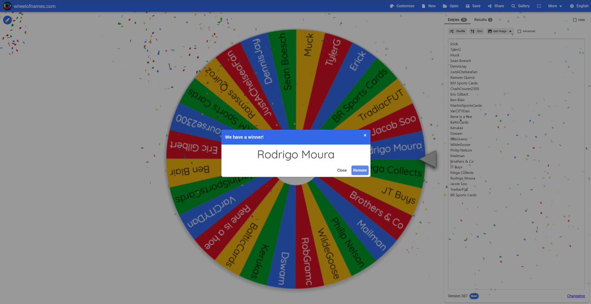 PinkyCards's tweet image. #PinkyStacks Giveaway results are here....
Congratulations to @CardsMoura for taking home the 2017 Nobility Pele SP!
&
Congratulations to @MartiniCards for taking home the Saka World Cup Blue Choice /135!
All totals/invoices have gone out - anything paid before 2PM ships!