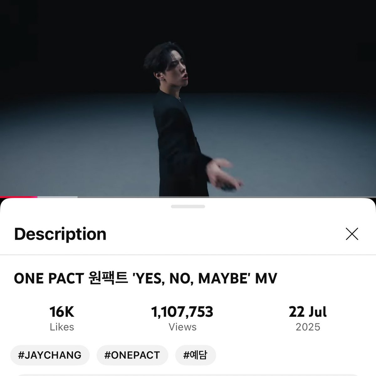 onepactttt's tweet image. #ONEPACT ‘s Yes, No, Maybe reached 1.1mil views. We are so proud ^^
