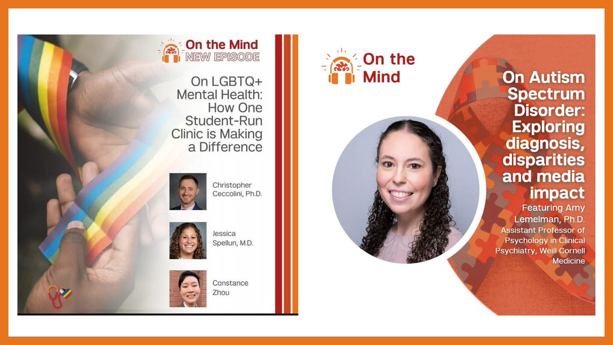 Weill Cornell Medicine Psychiatry (@wcmpsychiatry) on Twitter photo Mental health disparities persist—but awareness and action can drive change. For #MinorityMentalHealthMonth, explore these #OnTheMind episodes featuring <a href="/WeillCornell/">Weill Cornell Medicine</a> experts on how we can better support underserved communities. Listen and subscribe: bit.ly/3Y2JQdX Mental health disparities persist—but awareness and action can drive change. For #MinorityMentalHealthMonth, explore these #OnTheMind episodes featuring <a href="/WeillCornell/">Weill Cornell Medicine</a> experts on how we can better support underserved communities. Listen and subscribe: bit.ly/3Y2JQdX