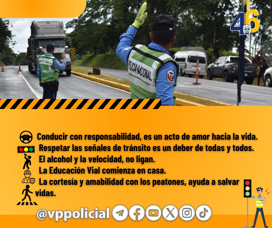 #Nicaragua 

Llegamos a fin de semana, y sí se dispone a viajar es importante recordar estos consejos que pueden salvar su vida y la de los demás.

#JuntoALaComunidad 
#MotociclistaSáTuVida