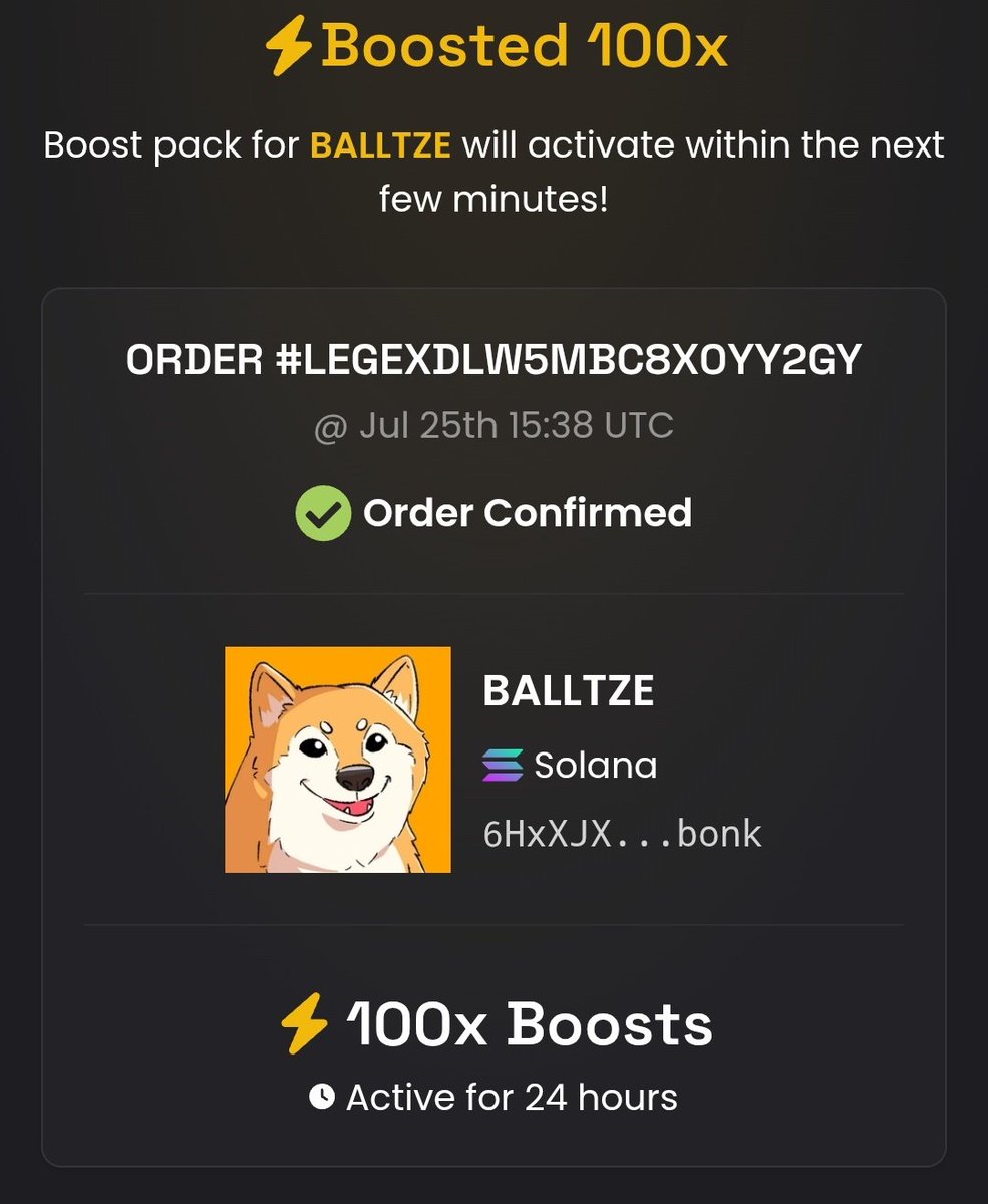 IAmCryptoWolfy's tweet photo. DEX BOOSTED BY 100X 

Run it back turbo https://t.co/xCCXuREHb8