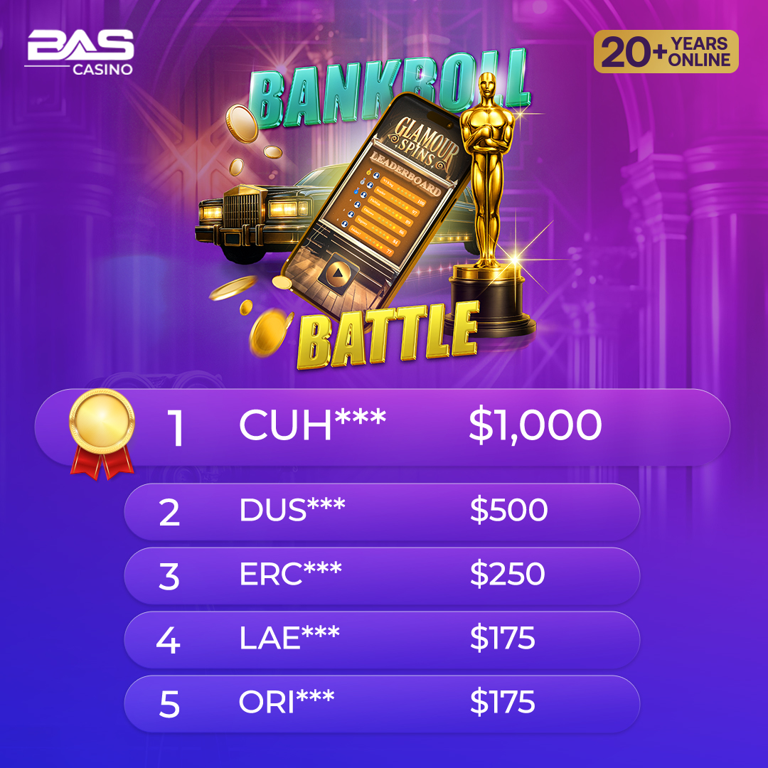 🚨 Bankroll Battle Update! 🚨

The battle’s not over yet! 🔥 Fight for the top spot of the Leaderboard, and win a share of $2,500 💰

Join Now 👉 bit.ly/xBASClassicCas…